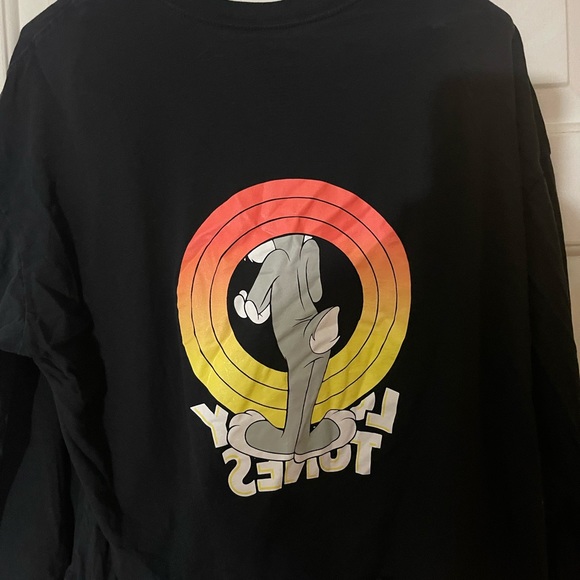 Looney Tunes Juniors Graphic Crop Long-Sleeve T-Shirt Bugs Bunney Sz 3XL SZ 21 - Picture 3 of 3